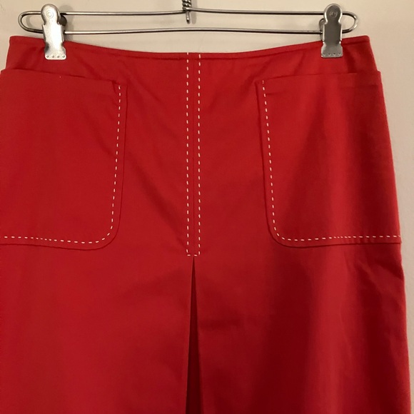 Loft red Double Pocket Front Pleat skirt ❤️❤️❤️ - Picture 4 of 7